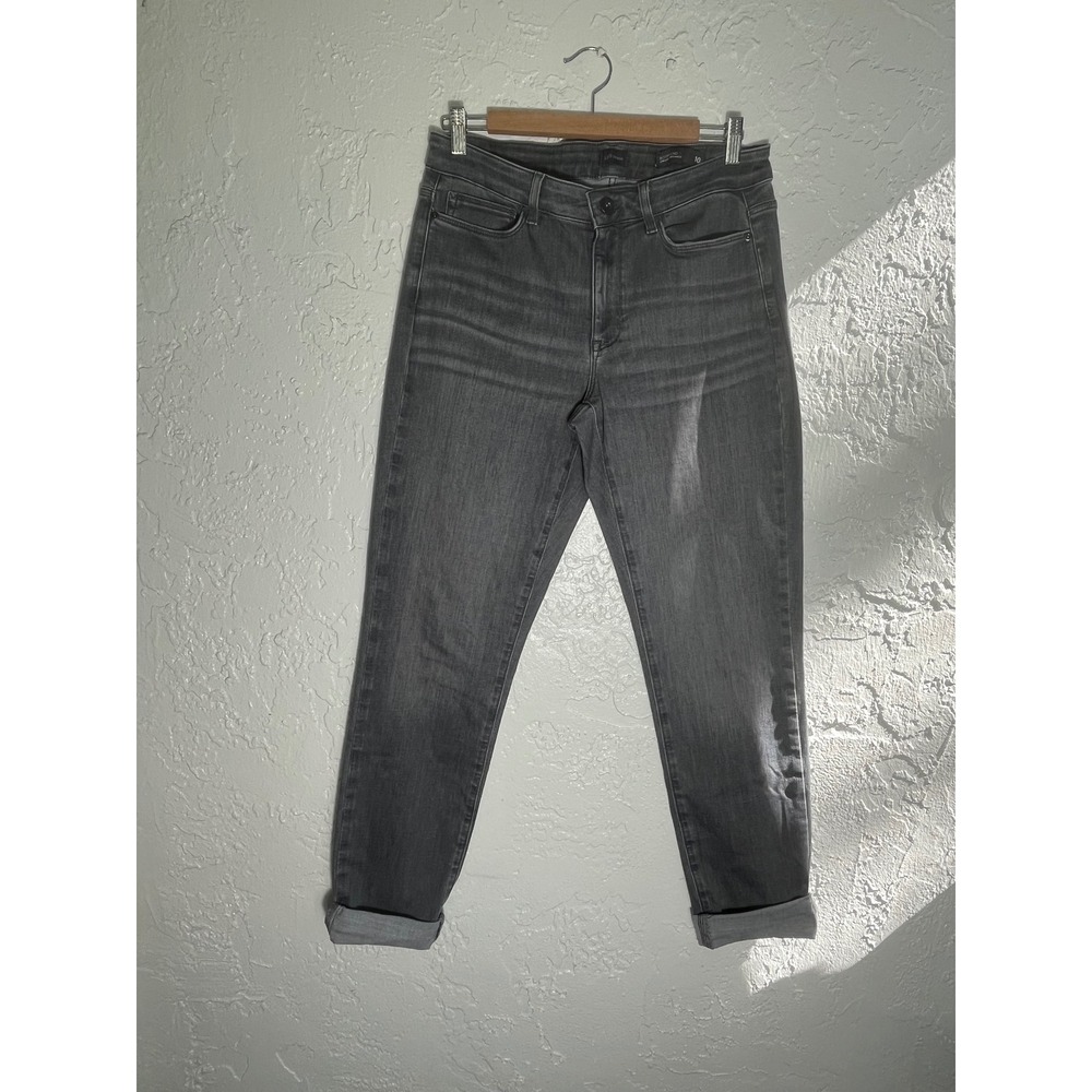 J.Jill Denim Boyfriend Straight Leg Ankle Jeans Size 10 Tall Gray Wash